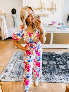 Spring Florals Smocked Jumper