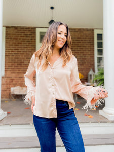 Ruffled Feathers Button Up Blouse