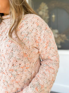Falling Into Color Sweater in Blush