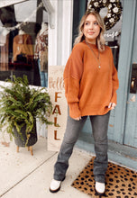 Load image into Gallery viewer, Raw Stitch Dolman Sweater in Pumpkin