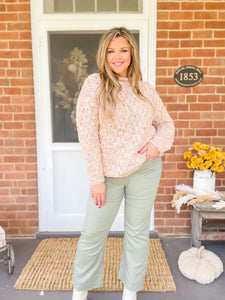 Falling Into Color Sweater in Blush