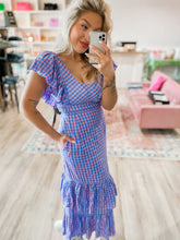 Load image into Gallery viewer, Cotton Candy Gingham Maxi Dress