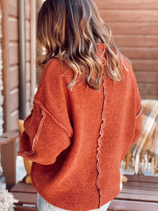 Step Into Chenille Sweater in Pumpkin Spice