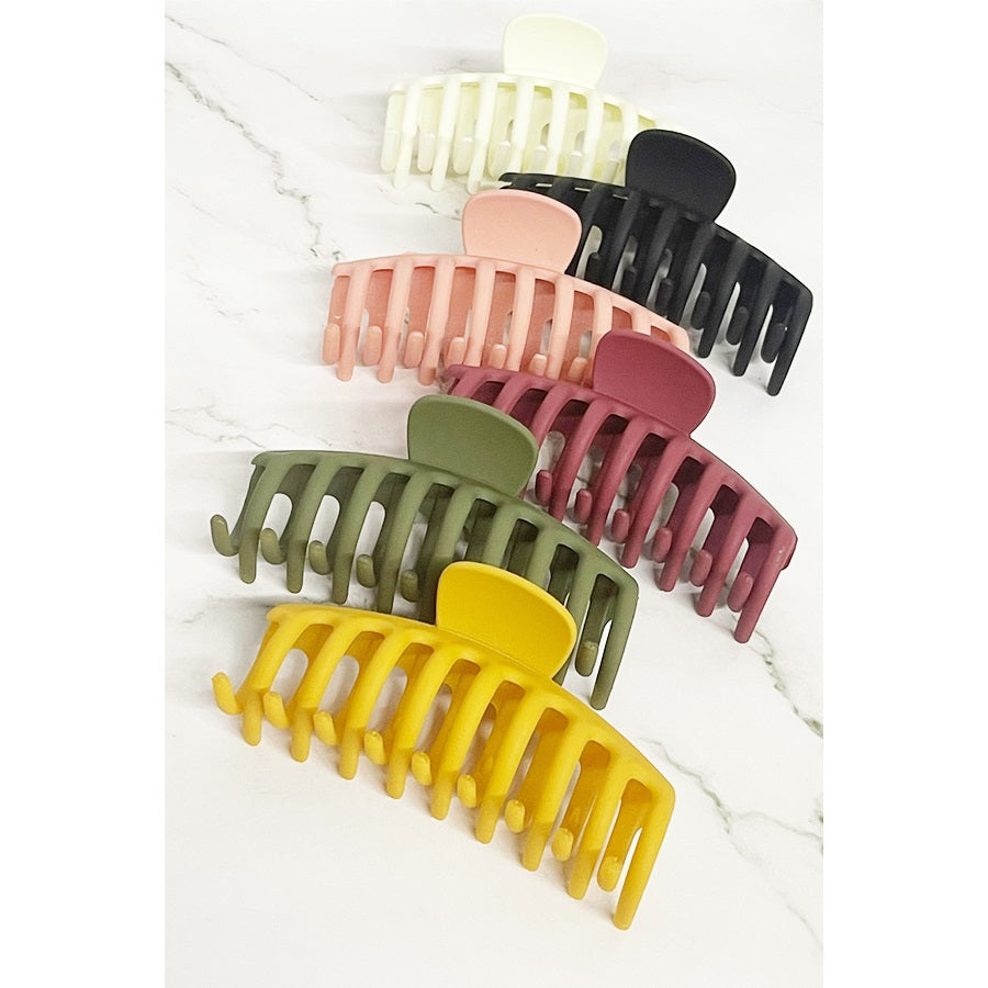 Matte Color Large Hair Claw Clips