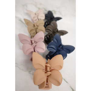 Matte Color Butterfly Hair Claw Clip